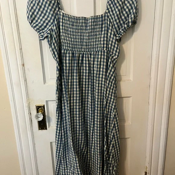 Boden Blue and White A-Line Midi Dress - Picture 4 of 6